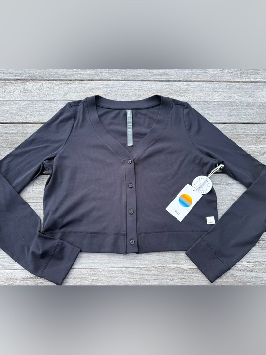 VUORI Long Sleeve Pose Mini Cardigan BLACK SIZE XL NWT